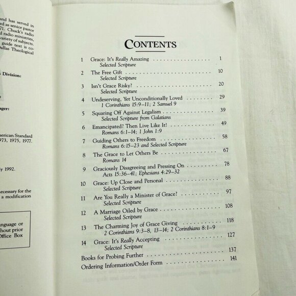 The Grace Awakening Christian Book Novel  by Charles R. Swindoll Vintage 1990 u - Picture 4 of 7